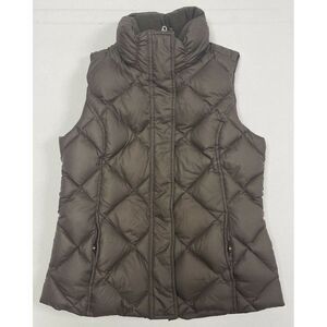 Eddie Bauer EB 700 Fill Premium Quality Goose Down Vest‎ Brown Womens Size Small